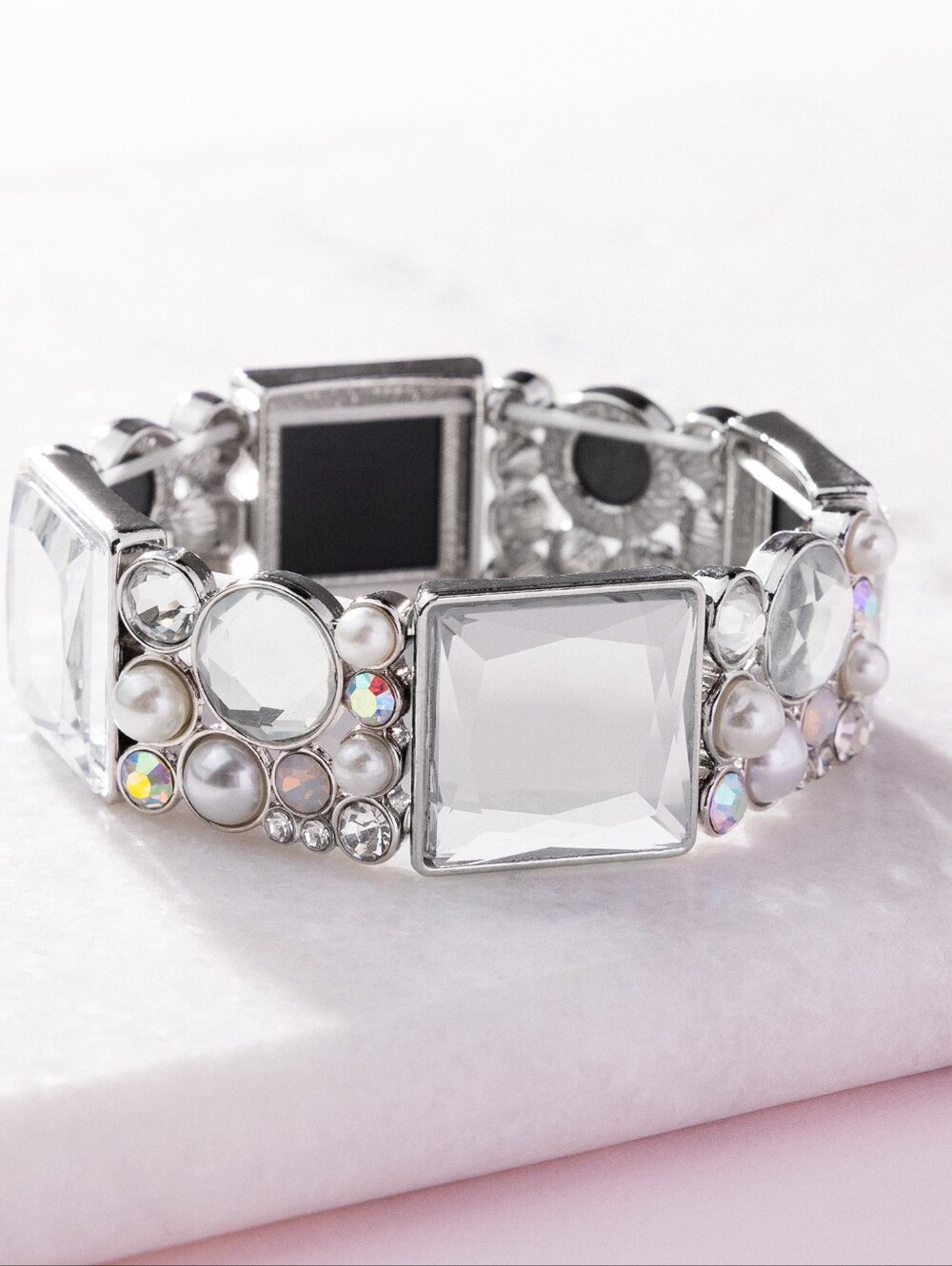 Paparazzi Glam to the Max - White Bracelet